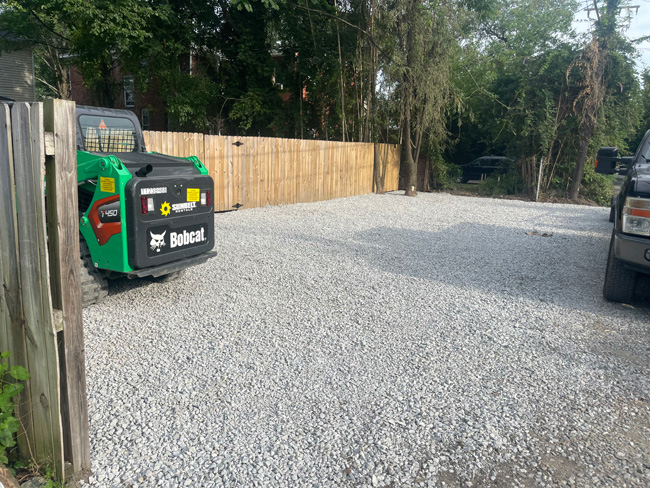 Gravel Pad for Shed and Parking