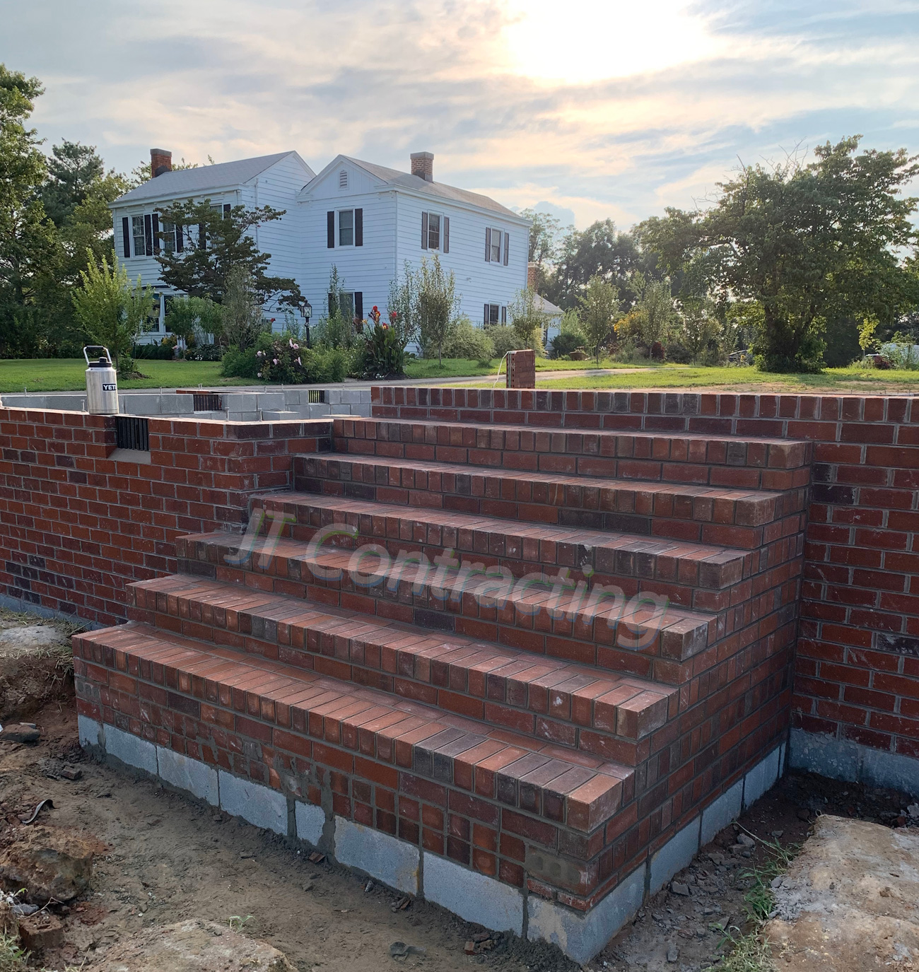 New Red Brick Home Foundation